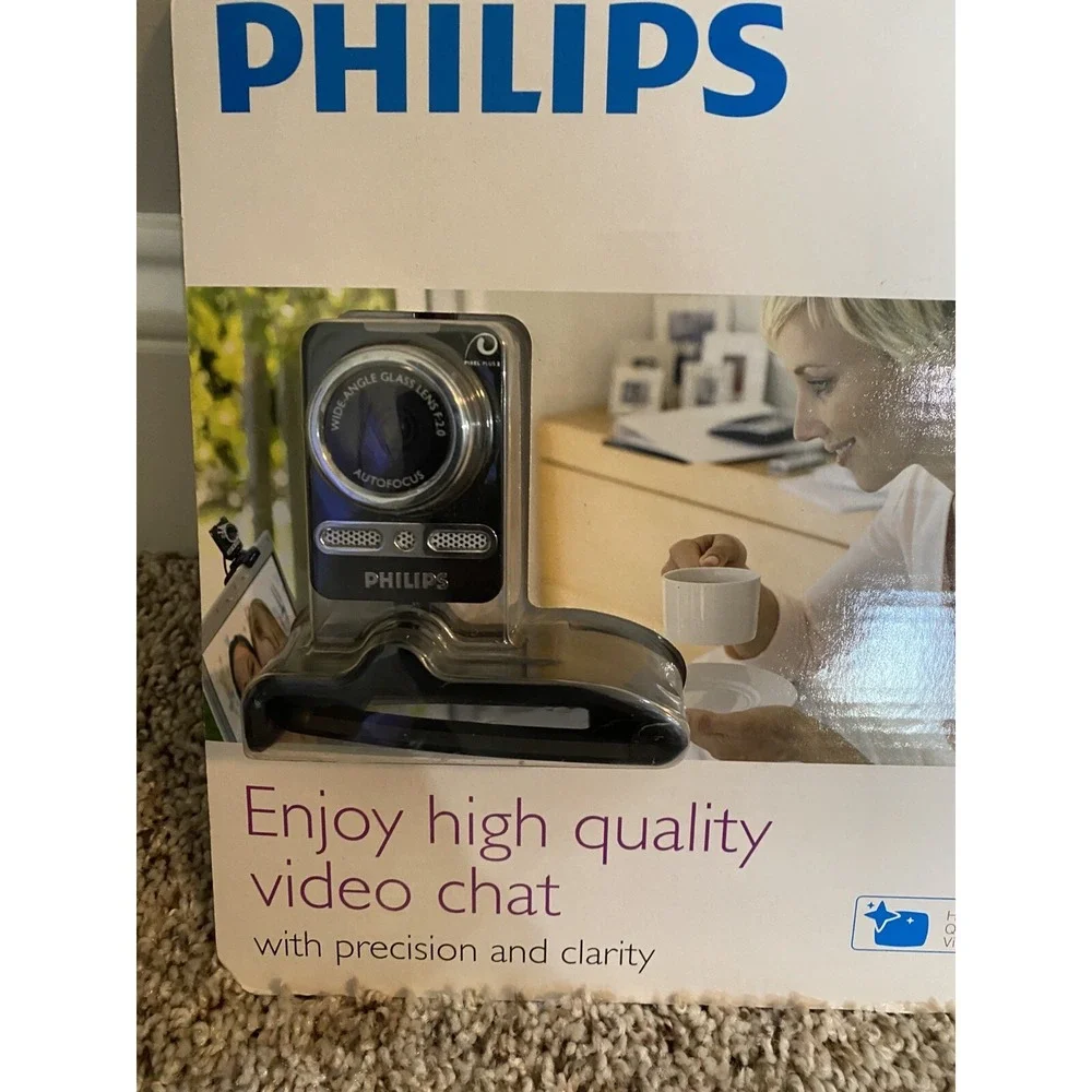 Philips SPC1330NC‎ Webcam True 2.0MP Video 8.0MP Photo Autofocus Wide Angle Lens
